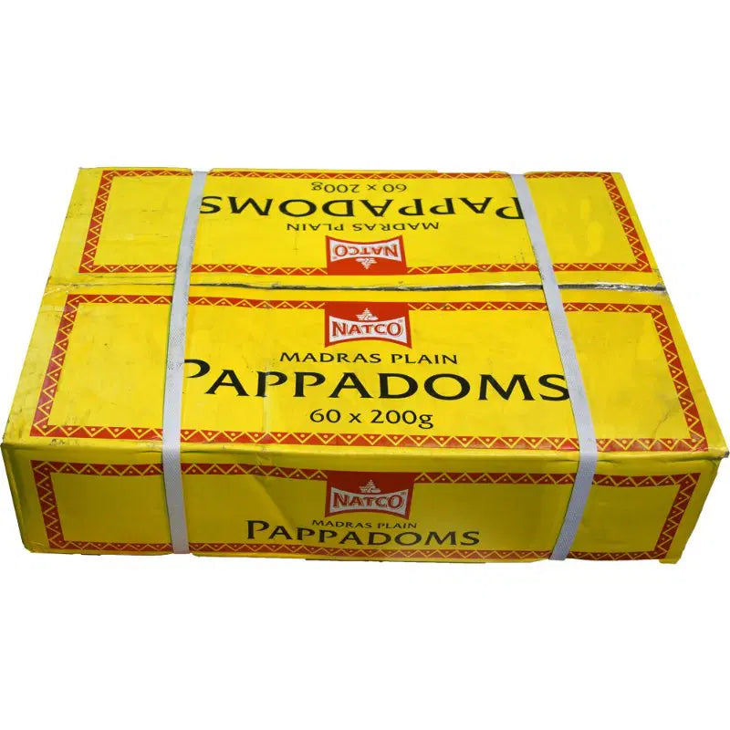 MADRAS PLAIN PAPADS 60X200G NATCO