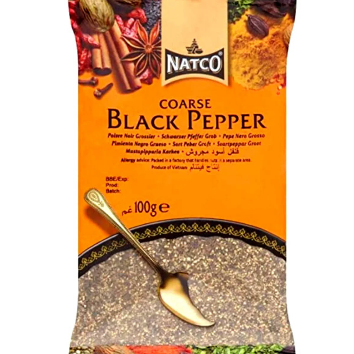 BLACK PEPPER COARSE 100G NATCO