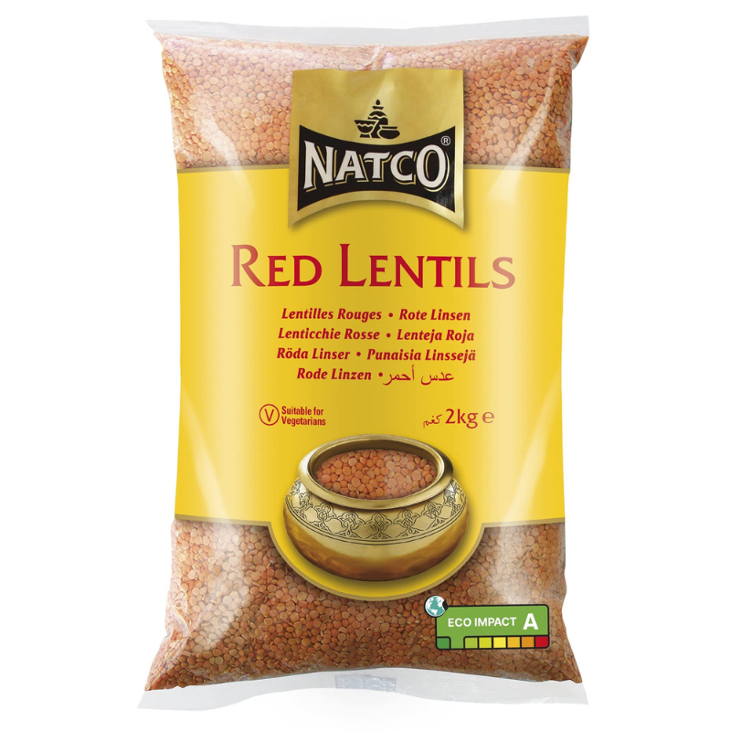 RED LENTILS (MASOOR DALL)2KG NATCO