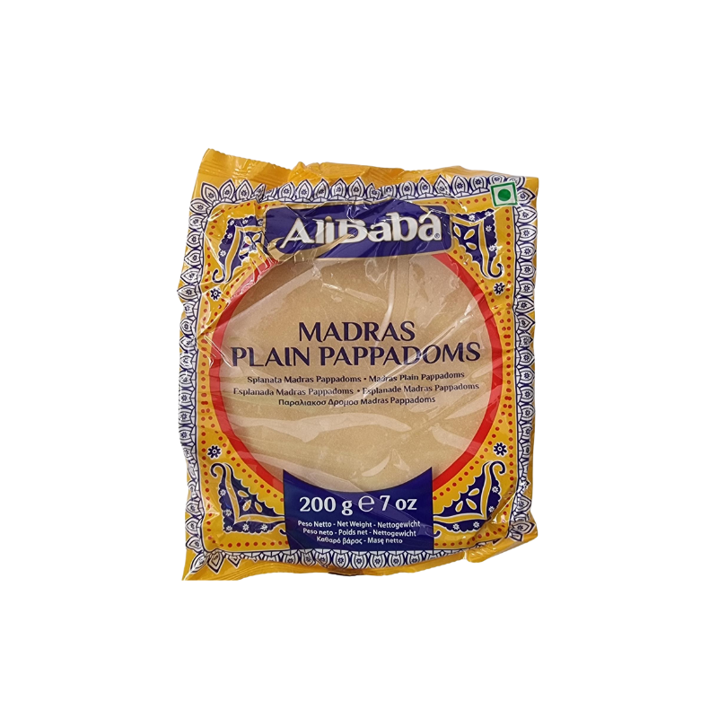 MADRAS PLAIN PAPADS 60X200G ALI BABA